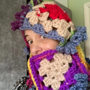 Home chanticleer balaklava with ruffles
