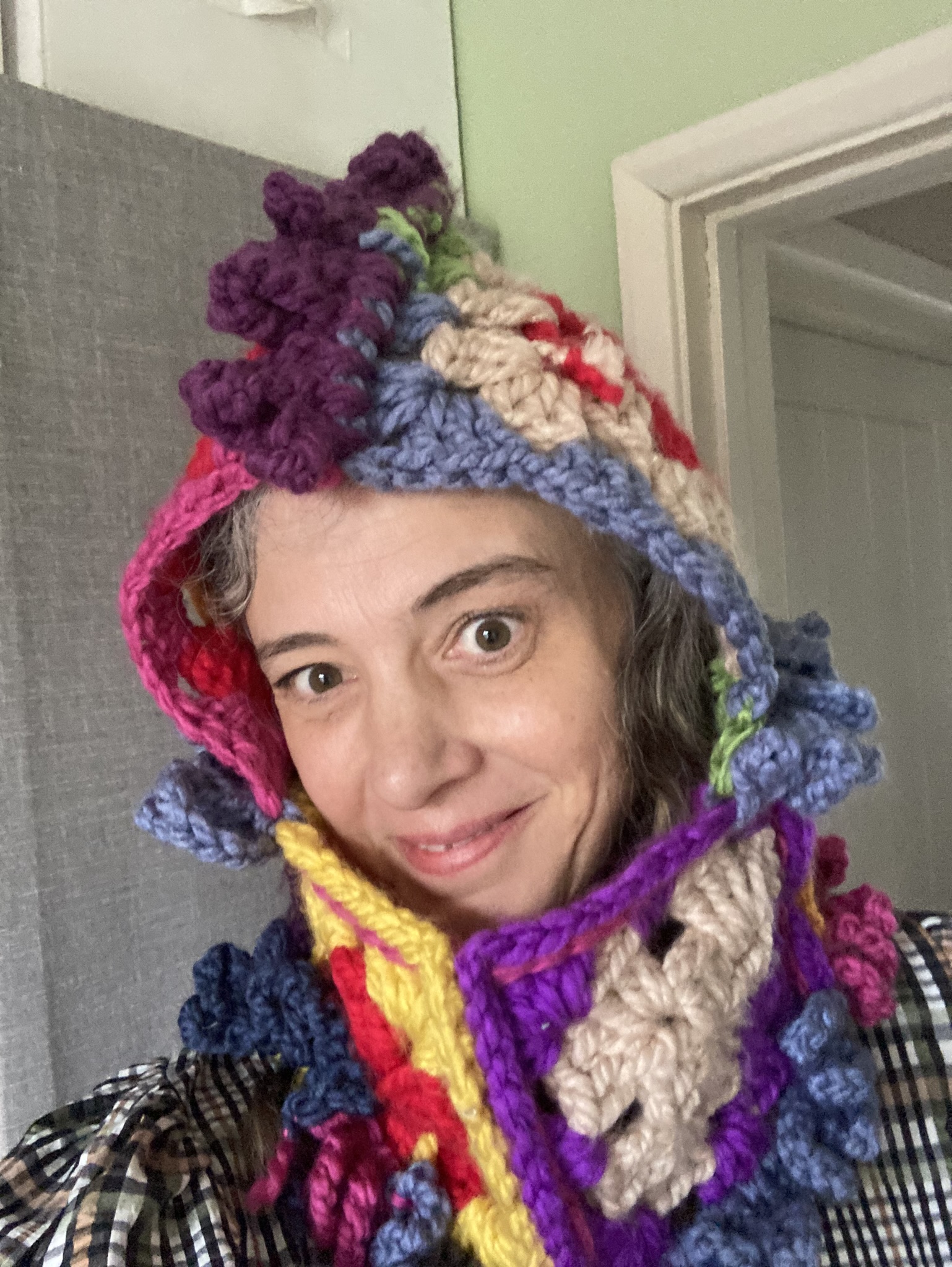 Crochet: My Square Wardrobe Chanticleer Balaklava PRINT Pattern with written and video instructions. - Image 2
