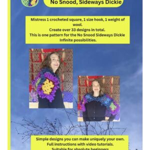 Crochet: My Square Wardrobe: No Snood Sideways Dickie PRINT Pattern with written & video instructions.