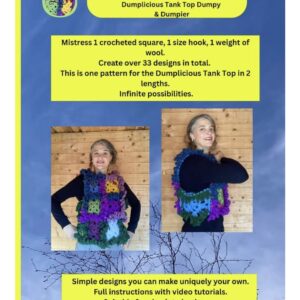 Crochet: My Square Wardrobe: Dumplicious Tank Top Dumpy & Dumpier! PRINT Pattern with written & video instructions.