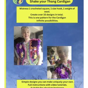 Crochet: My Square Wardrobe: Shake your Thang Cardigan PRINT Pattern with written & video instructions.