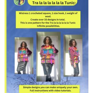 Crochet : My Square Wardrobe: Tra la la la la la la Tunic PRINT Pattern with written & video instructions.