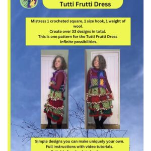 Crochet: My Square Wardrobe: Tutti Frutti Dress PRINT Pattern with written & video instructions.
