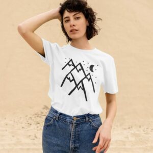 T-Shirts: Unisex Always take the Mountains with you. Womens Fit